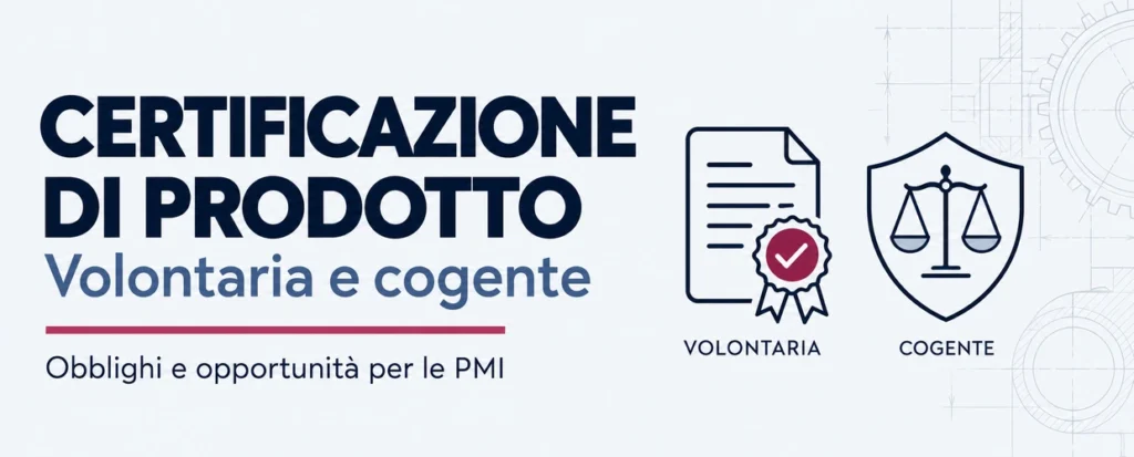 Certificazione di prodotto volontaria e cogente: obblighi, differenze e opportunità per le PMI manifatturiere